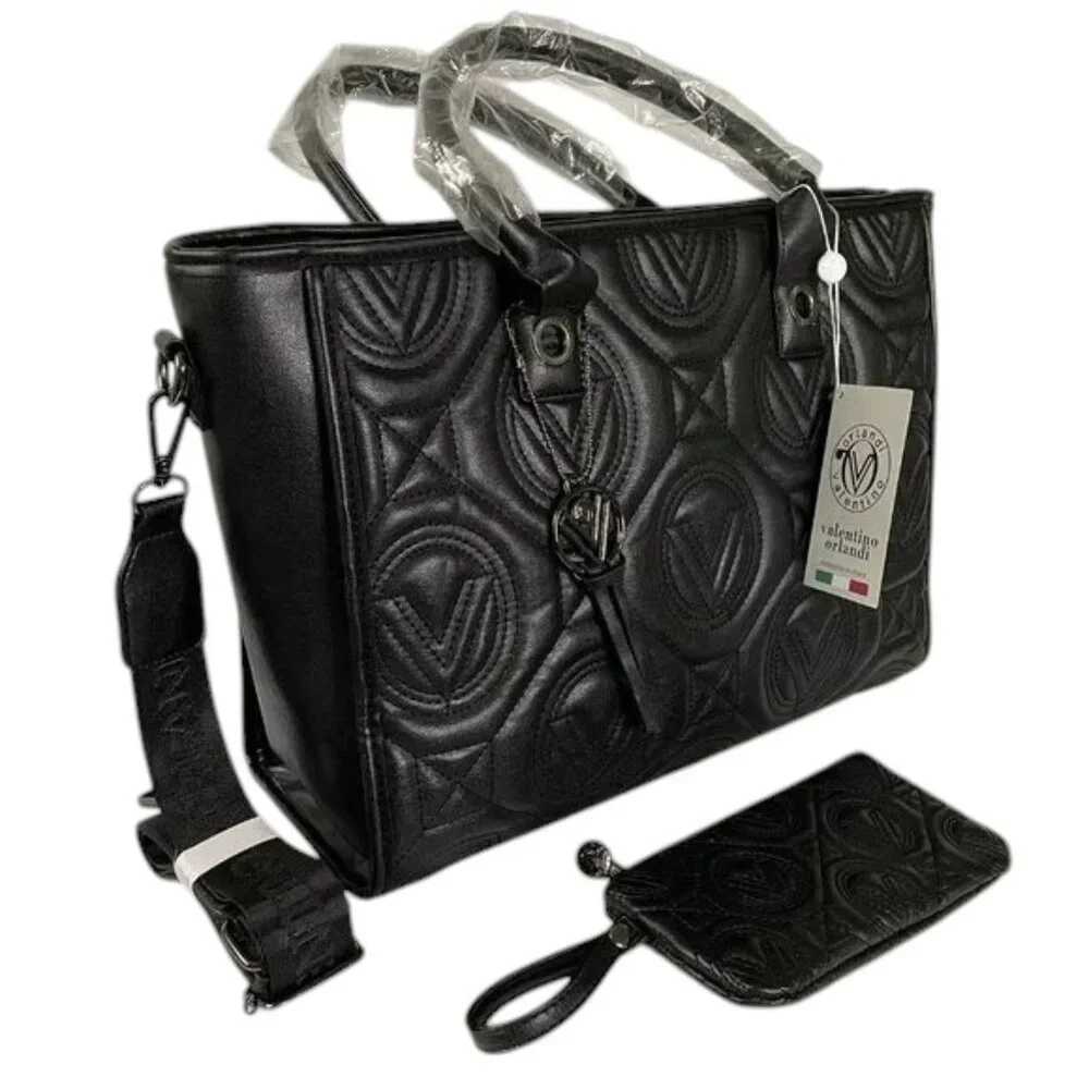 Valentino Orlandi Extra Large Quilted Tote Bag NWT